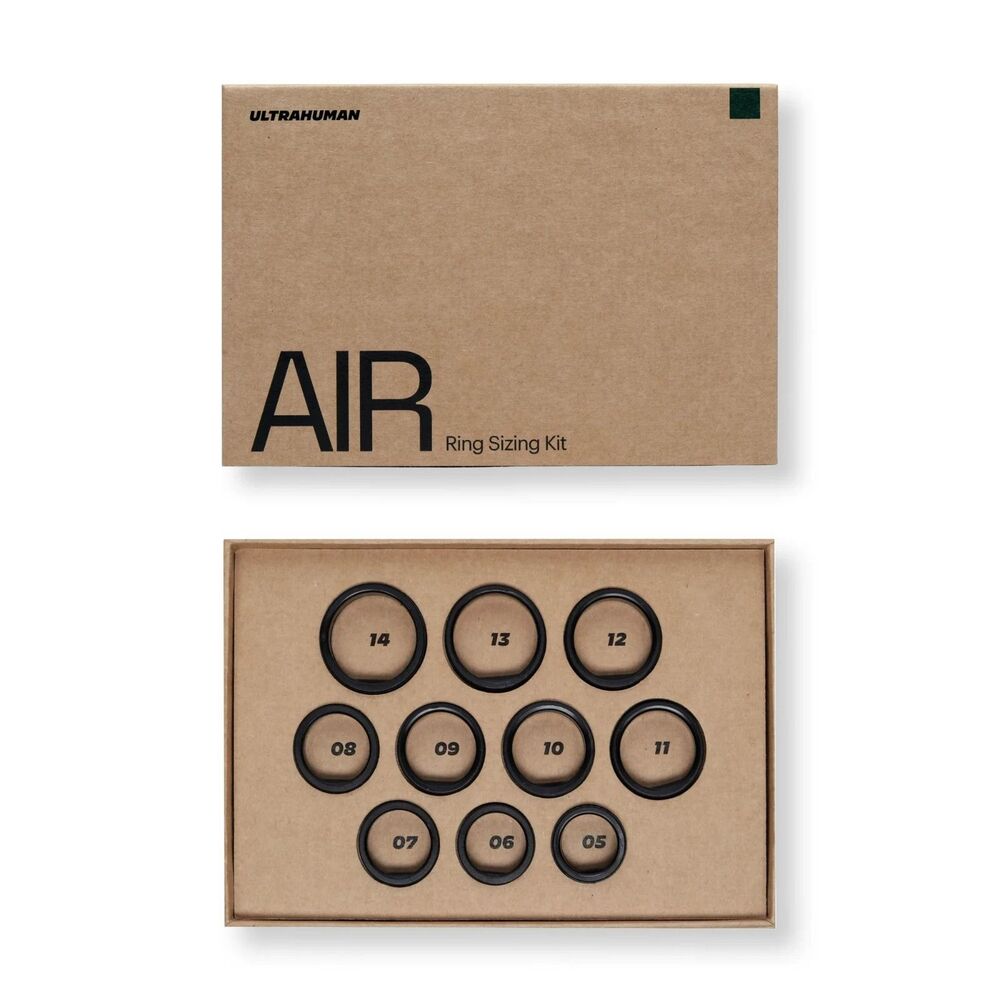 Ultrahuman Ring AIR Sizing Kit Fit Tester Black Plastic Ring Sizer Sizes 5‑14